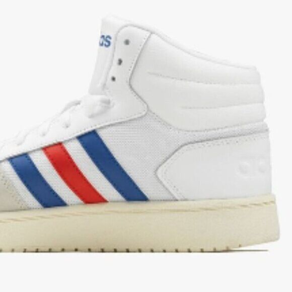 Adidas Men\'s Hoops 2.0‎ Mid Basketball Shoe Mid Top 3Stripes Size 9 Sports White main image 4